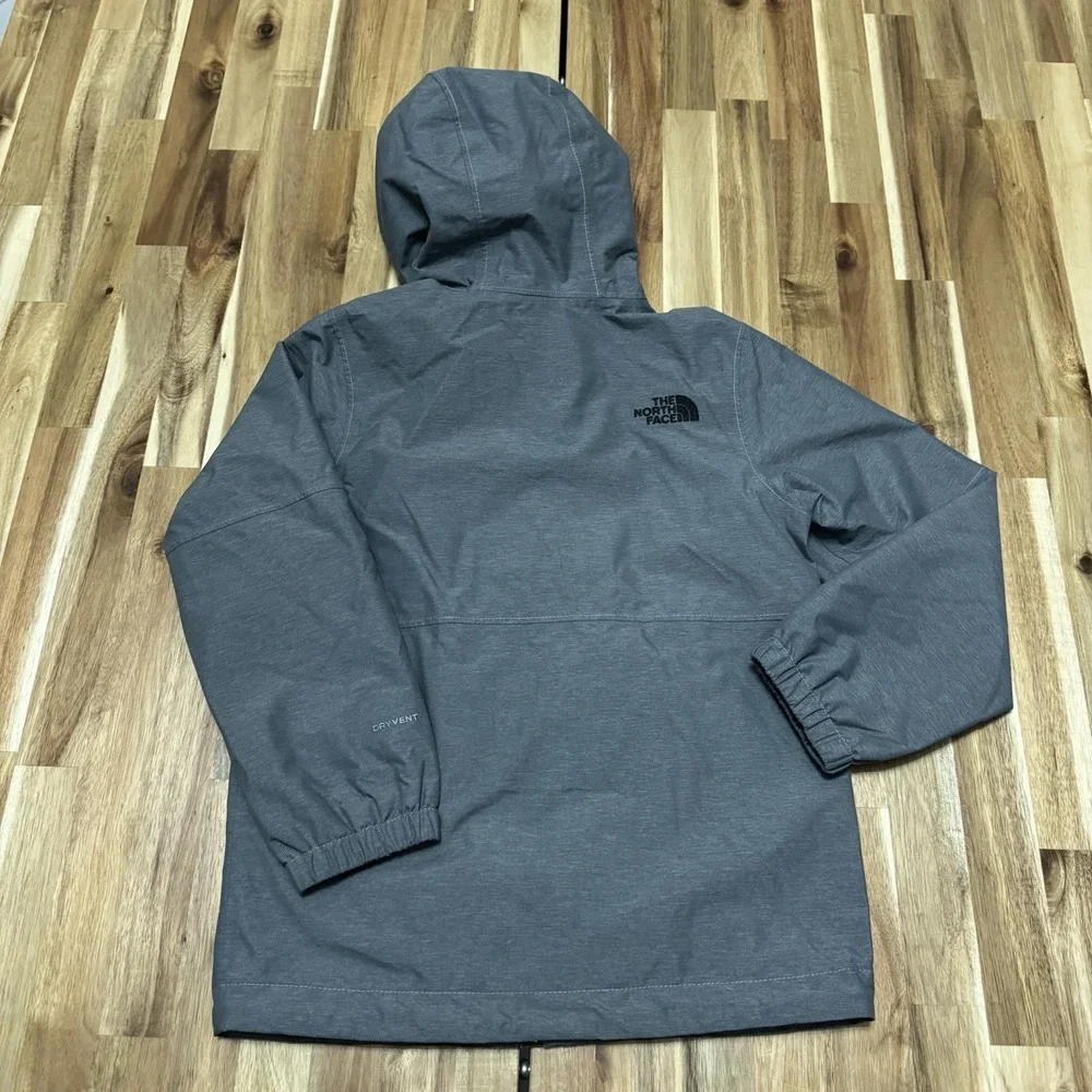 North Face Jacket‎ Youth XS 6 Gray Dryvent Shell Lightweight Full Zip Outdoor